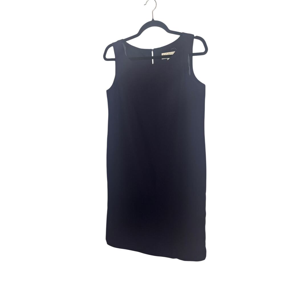 Vintage Norton McNaughton‎ Navy Blue Sleeveless Sheath Dress Size 6 Classic